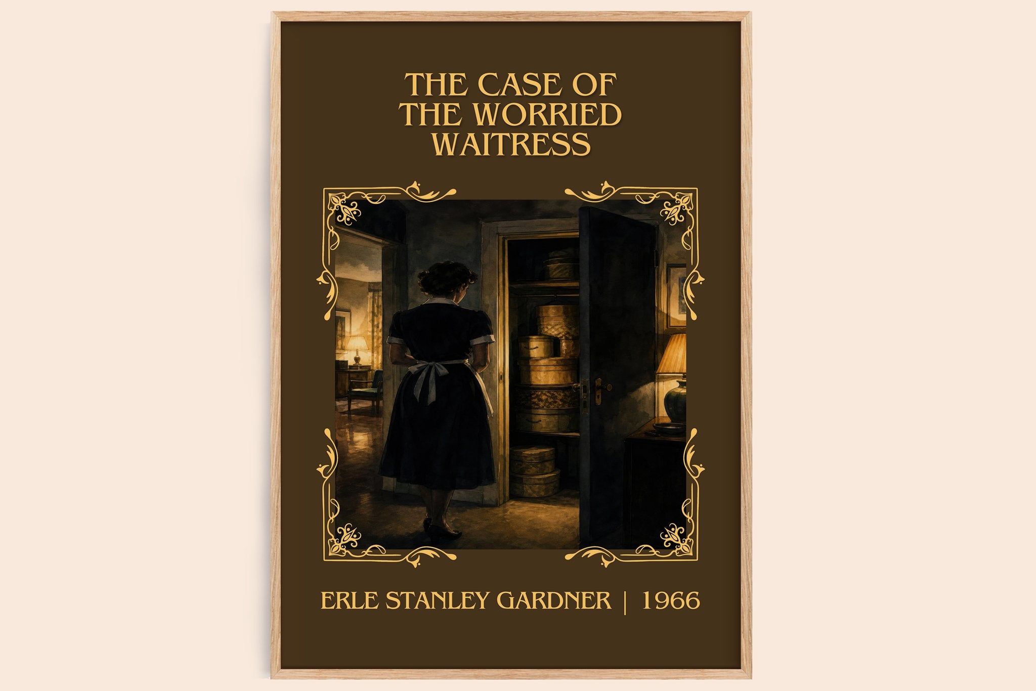Case Of The Worried Waitress Classic Book Art Print by E. Gardner