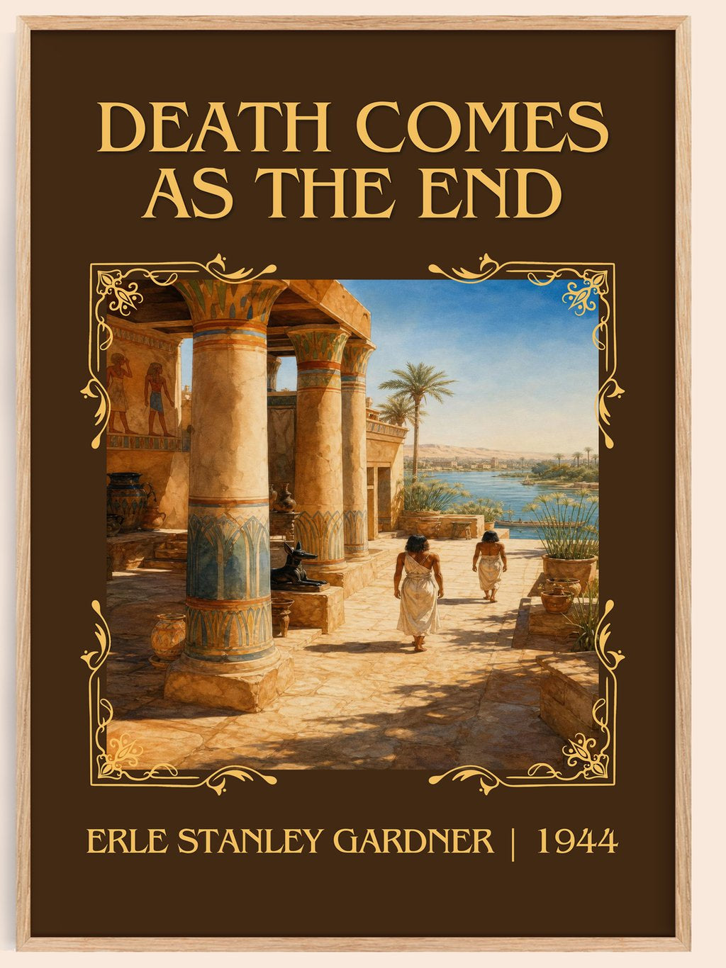 Death Comes As The End Classic Book Art Print by Erle Stanley Gardner – book poster