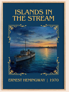 Islands In The Stream Classic Book Art Print by Ernest Hemingway – book poster