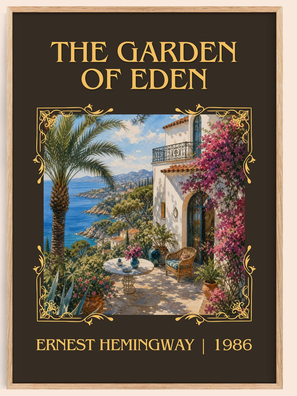 The Garden Of Eden Classic Book Art Print by Ernest Hemingway – book poster