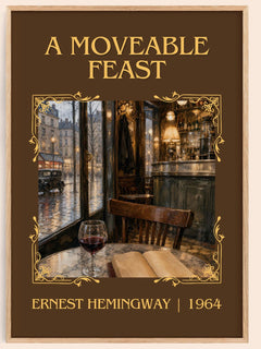 A Moveable Feast Classic Book Art Print by Ernest Hemingway – book poster