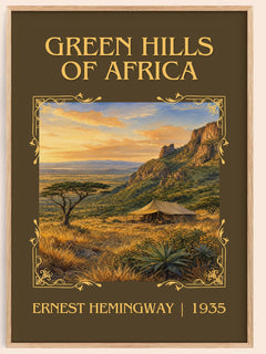 Green Hills Of Africa Classic Book Art Print by Ernest Hemingway – book poster