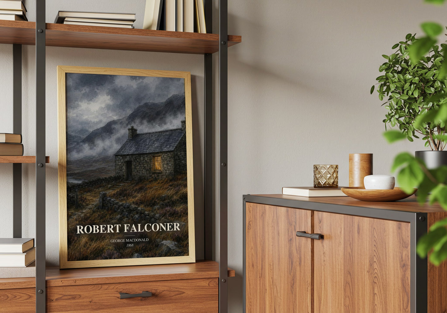Robert Falconer book watercolour illustration paper finish options – matte satin gloss
