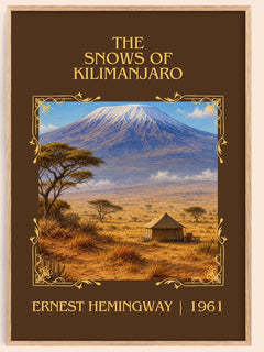 The Snows Of Kilimanjaro Classic Book Art Print by Ernest Hemingway – book poster