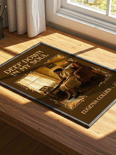 Deep Down In My Soul Classic Book Art Print by Eugenia Collier – print on a sunlit desk