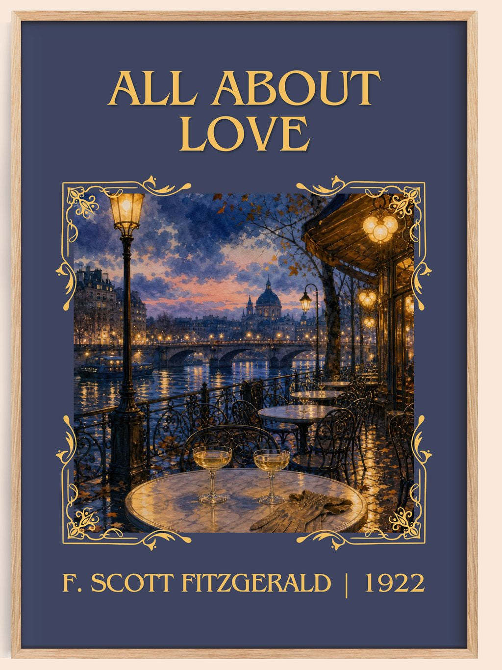 All About Love Classic Book Art Print by F. Scott Fitzgerald – book poster