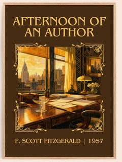 Afternoon Of An Author Classic Book Art Print by F. Scott Fitzgerald – book poster