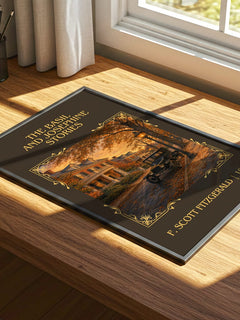 Basil And Josephine Stories Classic Book Art Print by F. Fitzgerald – print on a sunlit desk