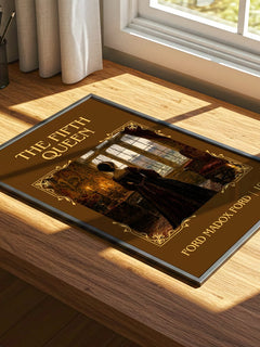 The Fifth Queen Classic Book Art Print by Ford Madox Ford – print on a sunlit desk