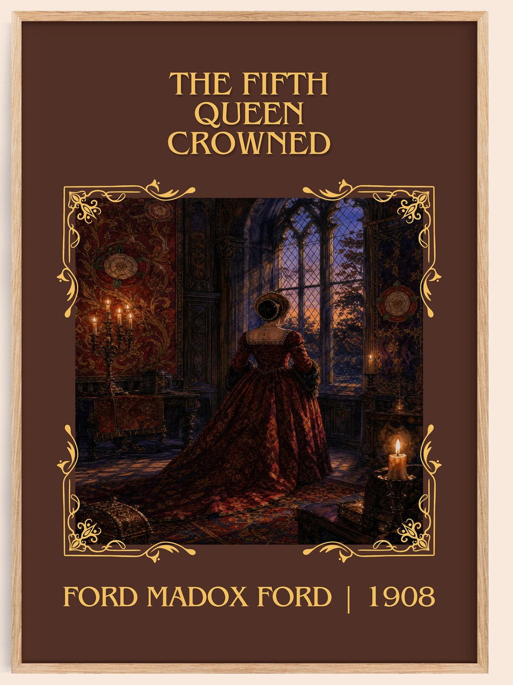 The Fifth Queen Crowned Classic Book Art Print by Ford Madox Ford – book poster