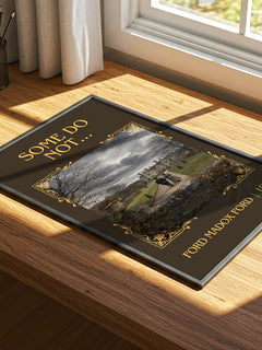 Some Do Not... Classic Book Art Print by Ford Madox Ford – print on a sunlit desk