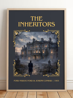Inheritors Classic Book Art Print by Ford Madox Ford & Joseph Conrad – framed print leaning on a wooden floor