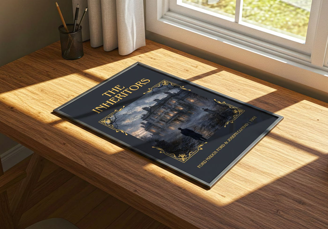 Inheritors Classic Book Art Print by Ford Madox Ford & Joseph Conrad – print on a sunlit desk