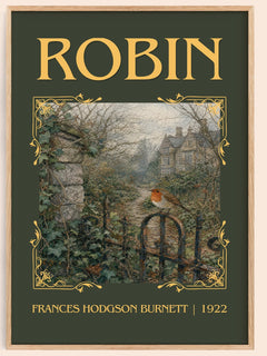 Robin Classic Book Art Print by Frances Hodgson Burnett – book poster