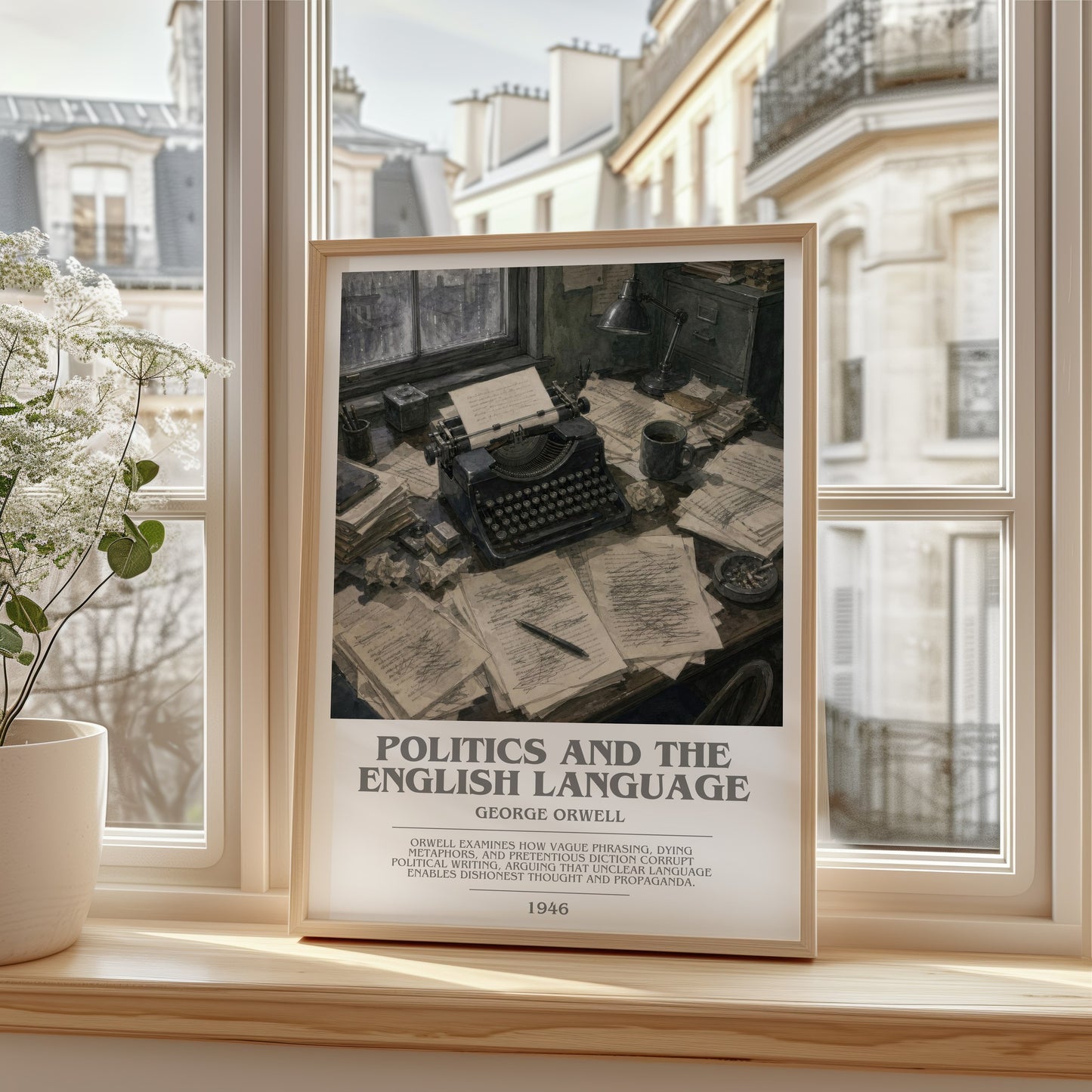 Politics And The English Language bookish poster colour and style options – George Orwell book art