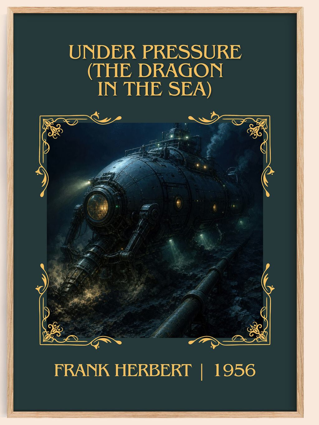 Under Pressure (The Dragon In The Sea) Classic Book Art Print by Frank Herbert – book poster