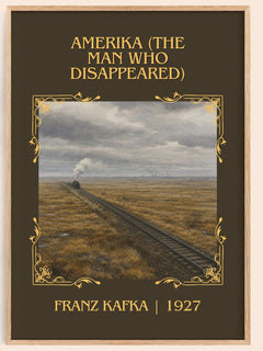 Amerika (The Man Who Disappeared) Classic Book Art Print by F. Kafka – book poster