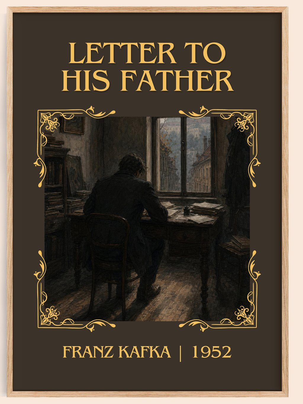 Letter To His Father Classic Book Art Print by Franz Kafka – book poster