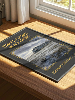 Britt-Marie Was Here Classic Book Art Print by Fredrik Backman – print on a sunlit desk