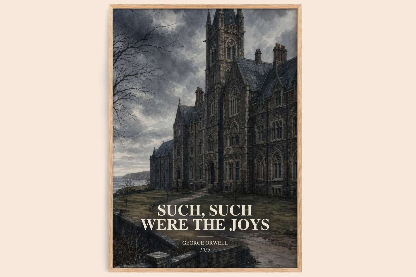 Such, Such Were The Joys watercolour book poster by George Orwell – framed literary art print