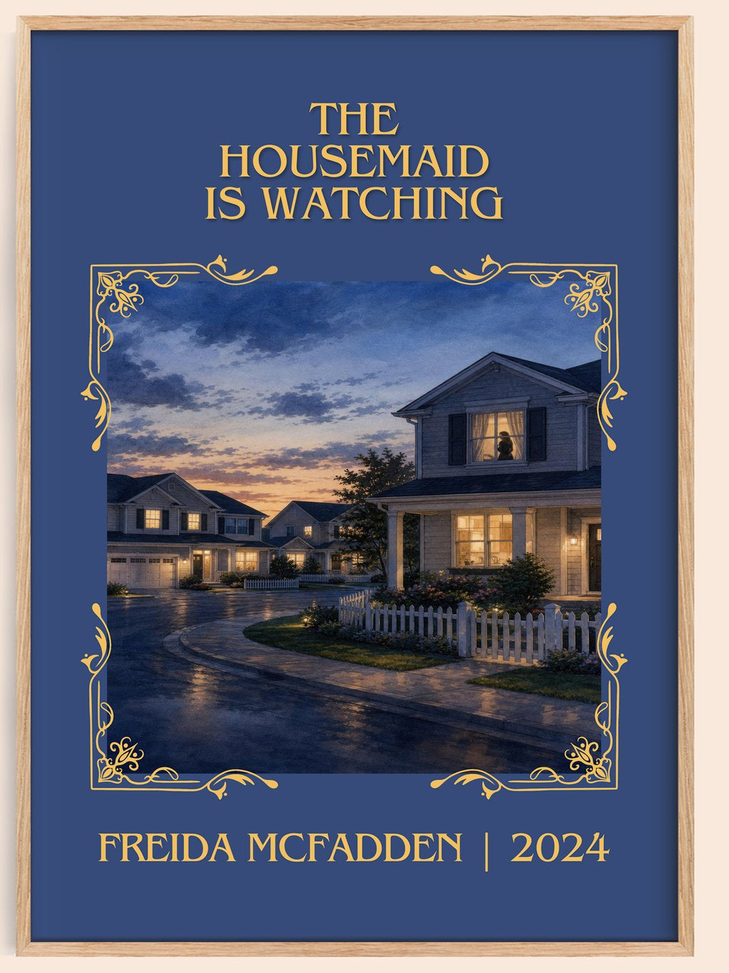 The Housemaid Is Watching Classic Book Art Print by Freida Mcfadden – book poster