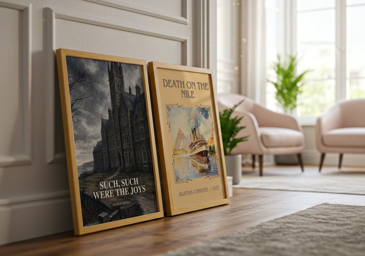 Such, Such Were The Joys watercolour print framed by window – literary home decor