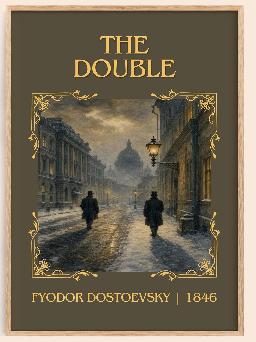 The Double Classic Book Art Print by Fyodor Dostoevsky – book poster