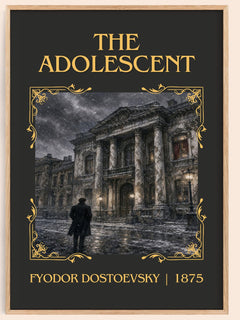 The Adolescent Classic Book Art Print by Fyodor Dostoevsky – book poster