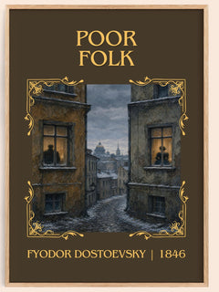 Poor Folk Classic Book Art Print by Fyodor Dostoevsky – book poster