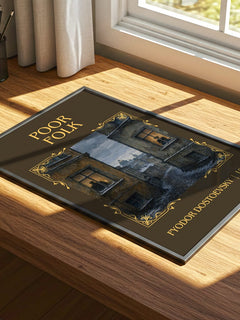 Poor Folk Classic Book Art Print by Fyodor Dostoevsky – print on a sunlit desk