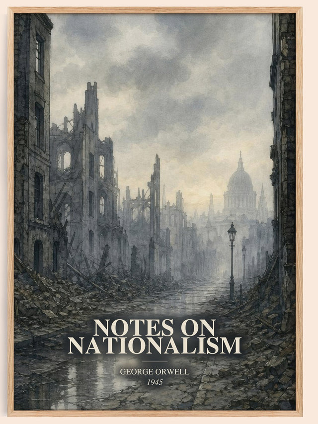 Notes On Nationalism Book Watercolour Illustration by George Orwell