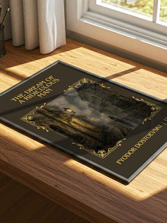 Dream Of A Ridiculous Man Classic Book Art Print by Fyodor Dostoevsky – print on a sunlit desk