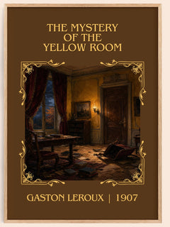 The Mystery Of The Yellow Room Classic Book Art Print by Gaston Leroux – book poster