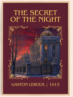 The Secret Of The Night Classic Book Art Print by Gaston Leroux – book poster