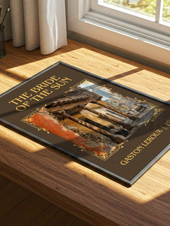 The Bride Of The Sun Classic Book Art Print by Gaston Leroux – print on a sunlit desk