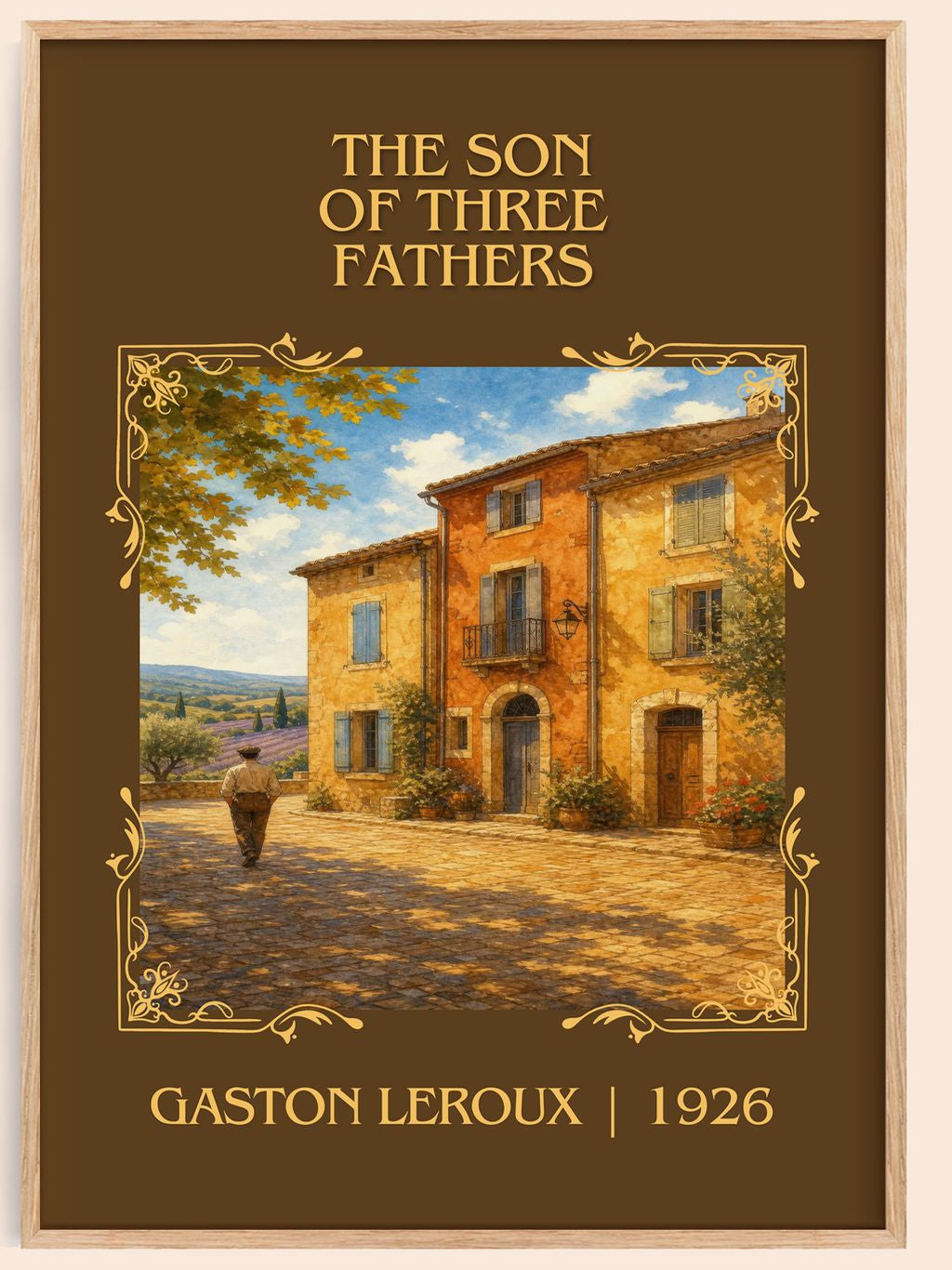 The Son Of Three Fathers Classic Book Art Print by Gaston Leroux – book poster