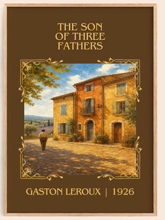 The Son Of Three Fathers Classic Book Art Print by Gaston Leroux – book poster