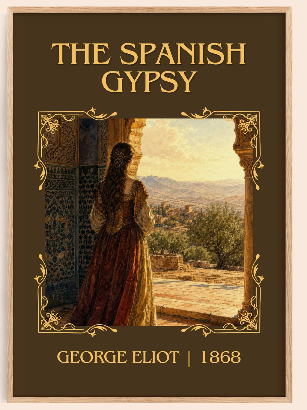 The Spanish Gypsy Classic Book Art Print by George Eliot – book poster