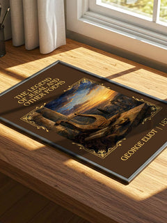 Legend Of Jubal And Other Poems Classic Book Art Print by George Eliot – print on a sunlit desk