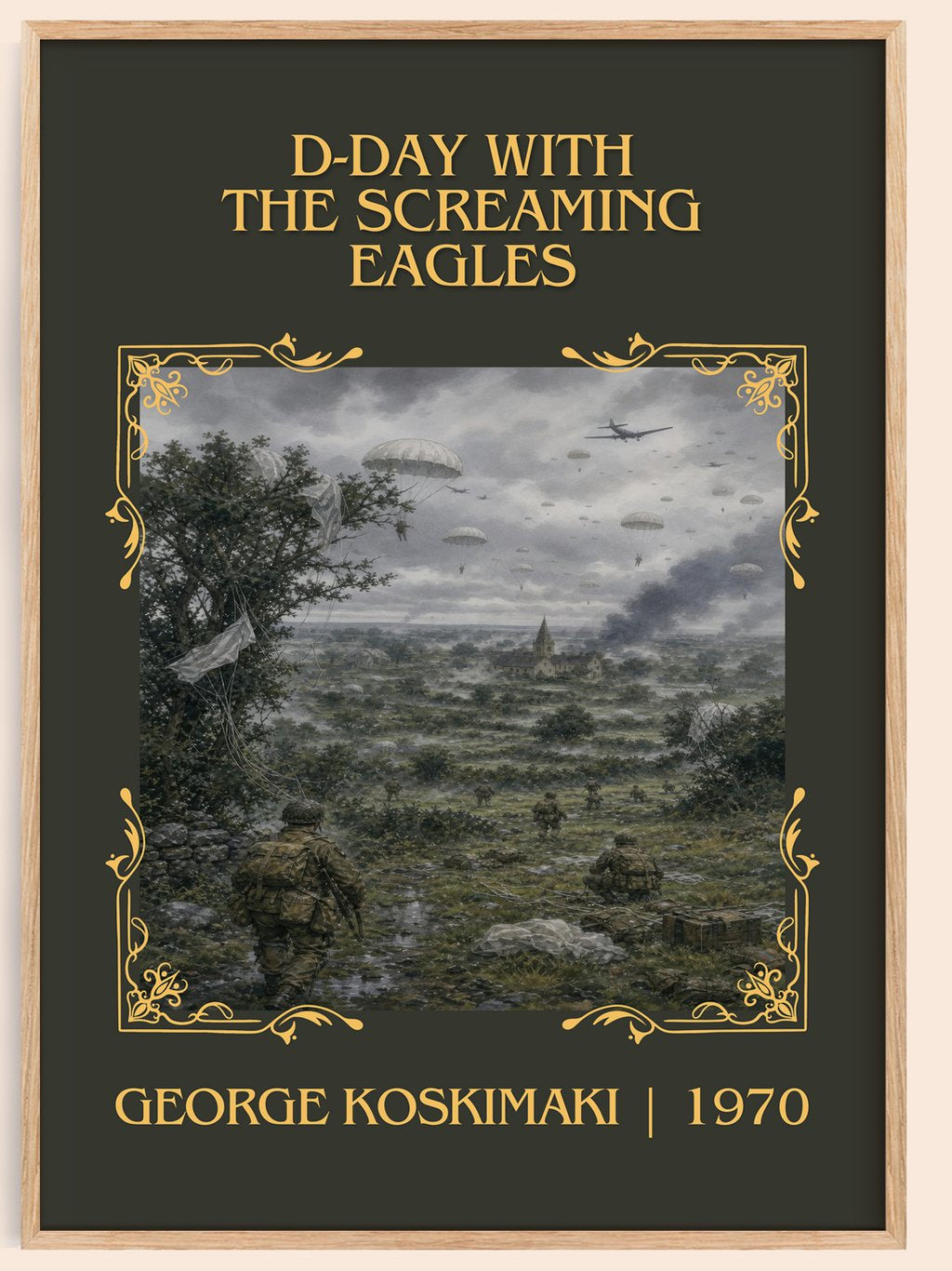 D-Day With The Screaming Eagles Classic Book Art Print by G. Koskimaki – book poster