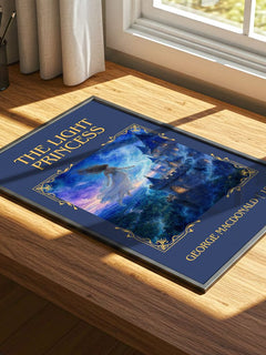 The Light Princess Classic Book Art Print by George Macdonald – print on a sunlit desk