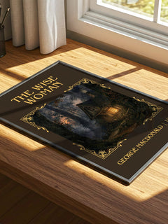 The Wise Woman Classic Book Art Print by George Macdonald – print on a sunlit desk