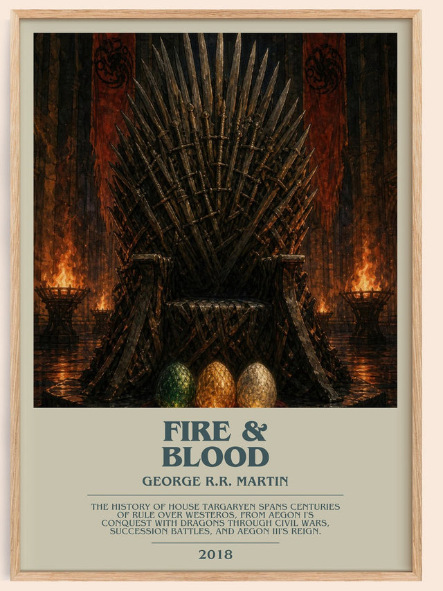 Fire & Blood Bookish Wall Art by George R.R. Martin