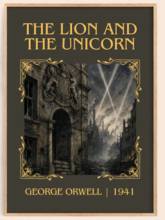 The Lion And The Unicorn Classic Book Art Print by George Orwell – book poster
