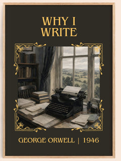 Why I Write Classic Book Art Print by George Orwell – book poster