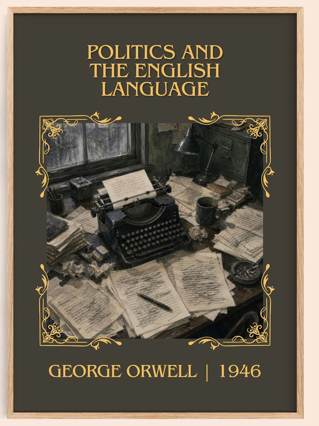 Politics And The English Language Classic Book Art Print by G. Orwell – book poster