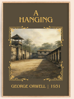 A Hanging Classic Book Art Print by George Orwell – book poster