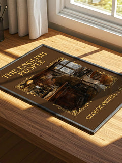 The English People Classic Book Art Print by George Orwell – print on a sunlit desk