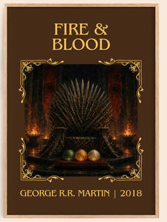 Fire & Blood Classic Book Art Print by George R.R. Martin – book poster