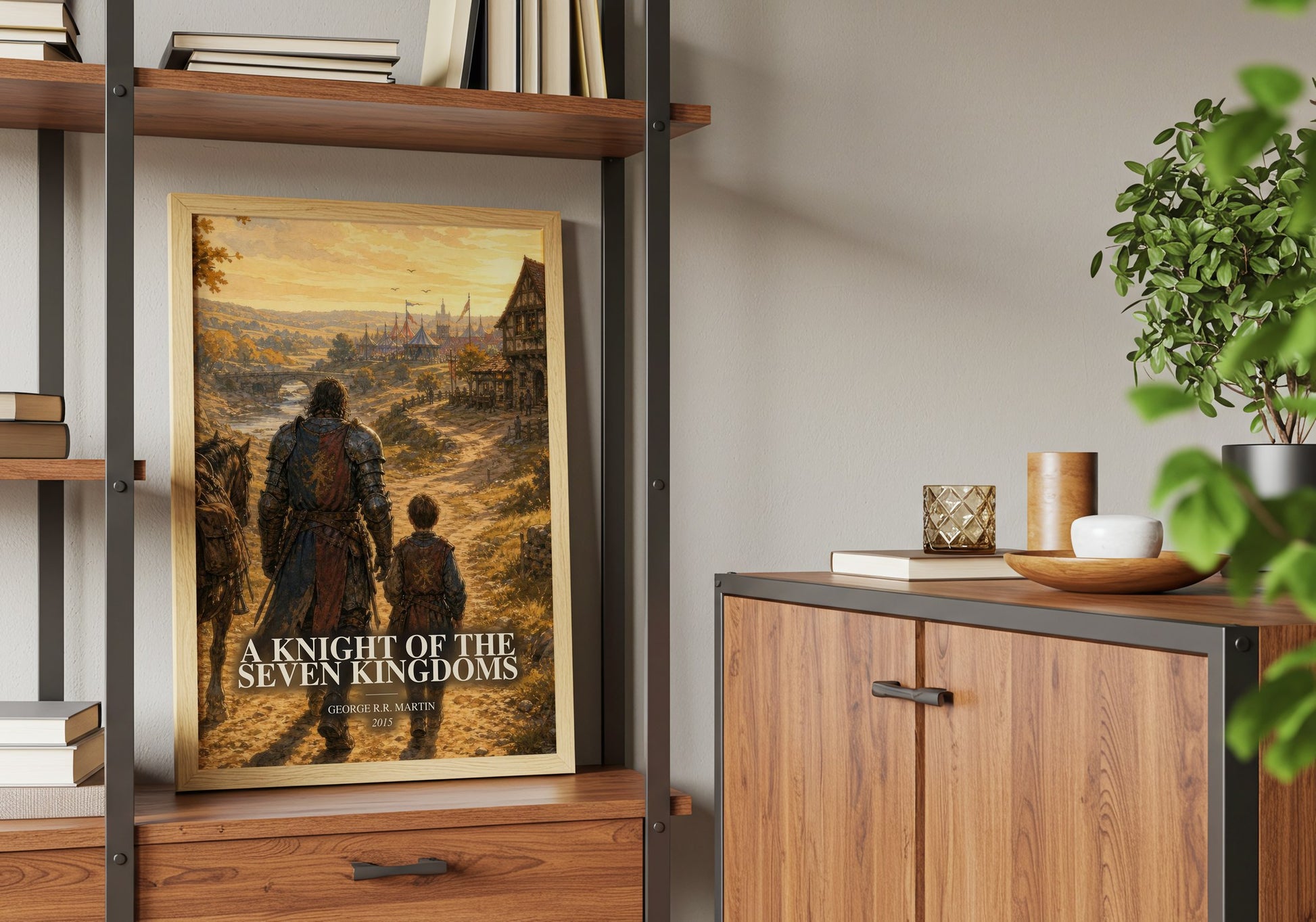 A Knight Of The Seven Kingdoms book watercolour illustration paper finish options – matte satin gloss